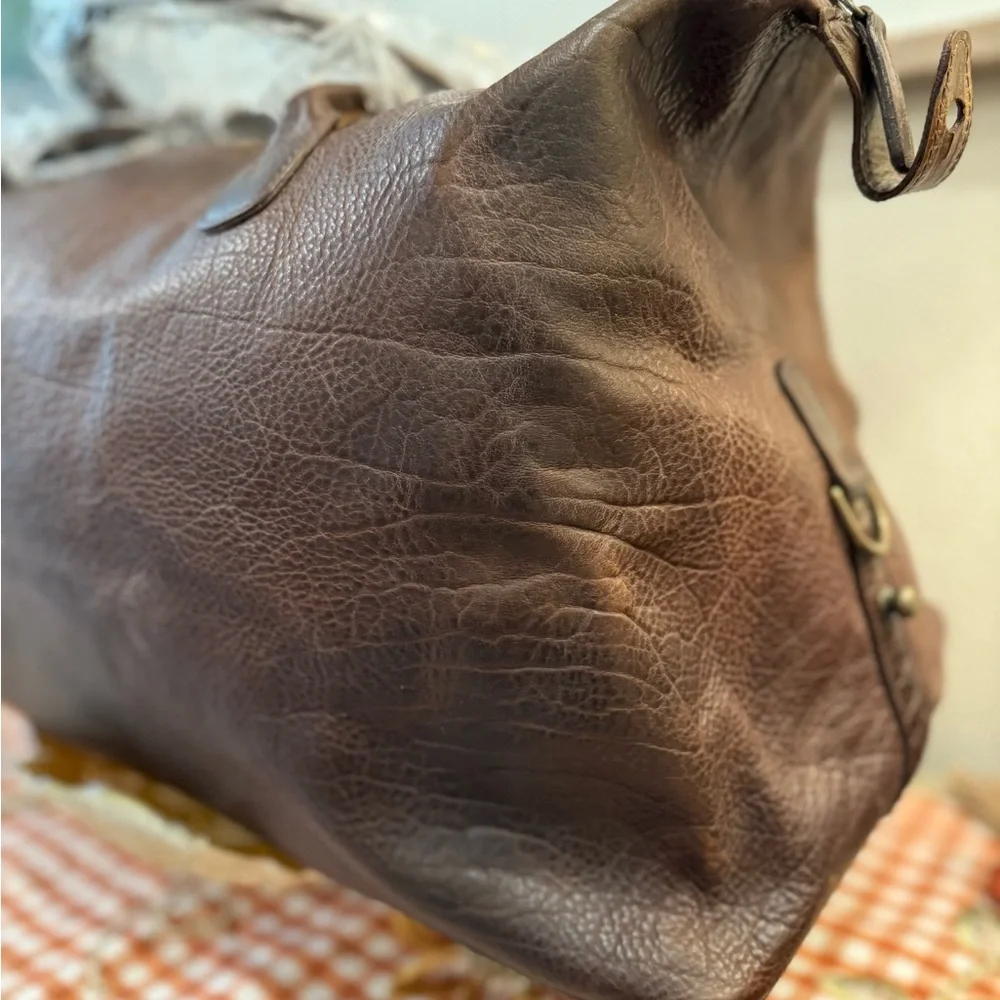 NEW Moor and Giles Benedict Weekend Bag in Titan Milled Brown - Picture 6 of 16